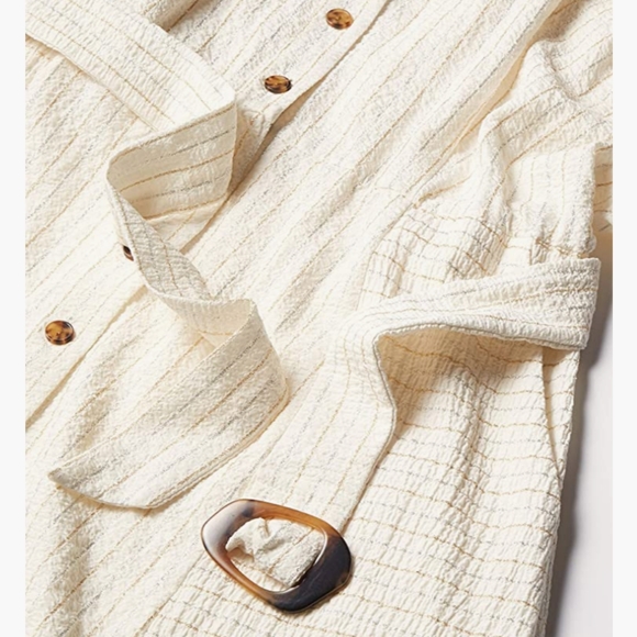 Batwing button front dress with belt - Picture 4 of 4